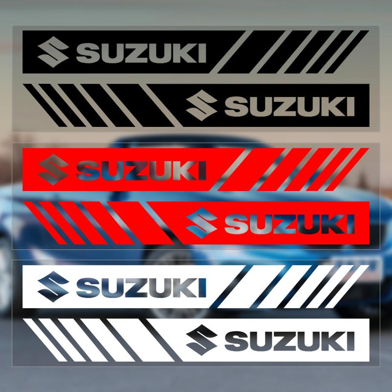 2PCS Car Rear View Mirror Side Stripe Badge 3D Sticker Car Styling for Suzuki Swift SX4 Samurai Sport Jimny Grand Vitara Alto GW250  Splash Swace