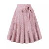 2024 Spring Collection Waist-Tie Print Midi Skirt