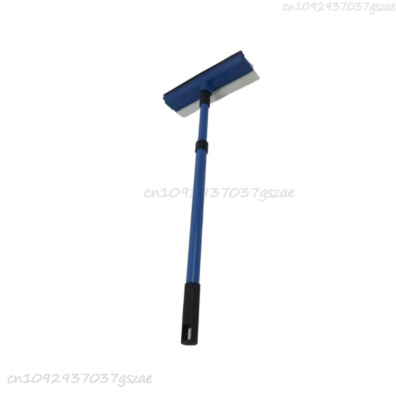 

2in1 Telescopic Window Glass Cleaner Wiper with Rubber Squeegee and Durable Sponge Brush for Home Bathroom Mirror Cleaning Tool
