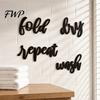 Minimalist Home Decoration Wooden Letters Wall Stickers, Self-Adhesive Art Decor, Retro 3D for English Words Stickers Living Room Bedroom Nursery