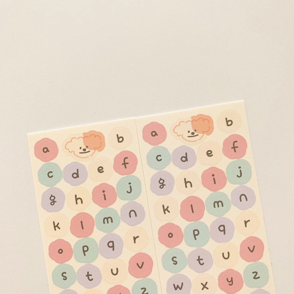 Buntes DIY Scrapbooking Journal Selbstklebende Alphabet-Sticker Dekorative Papiersticker