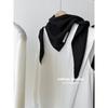 Versatile simple warm knitted triangle scarf multi-functional spring and autumn matching shawl scarf small scarf vest