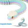 30cm 3D Printed Snake  Luminous Movable Joint Simulation Snake Figurine Multicolor 3D Printing Model Snake Ornament Creative Home Office Desktop Decor