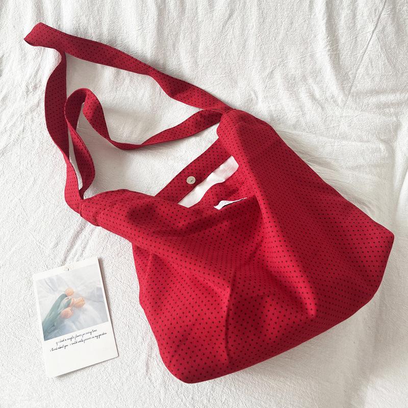 Student casual canvas bag summer women s new trendy niche tote bag large capacity shopping bag