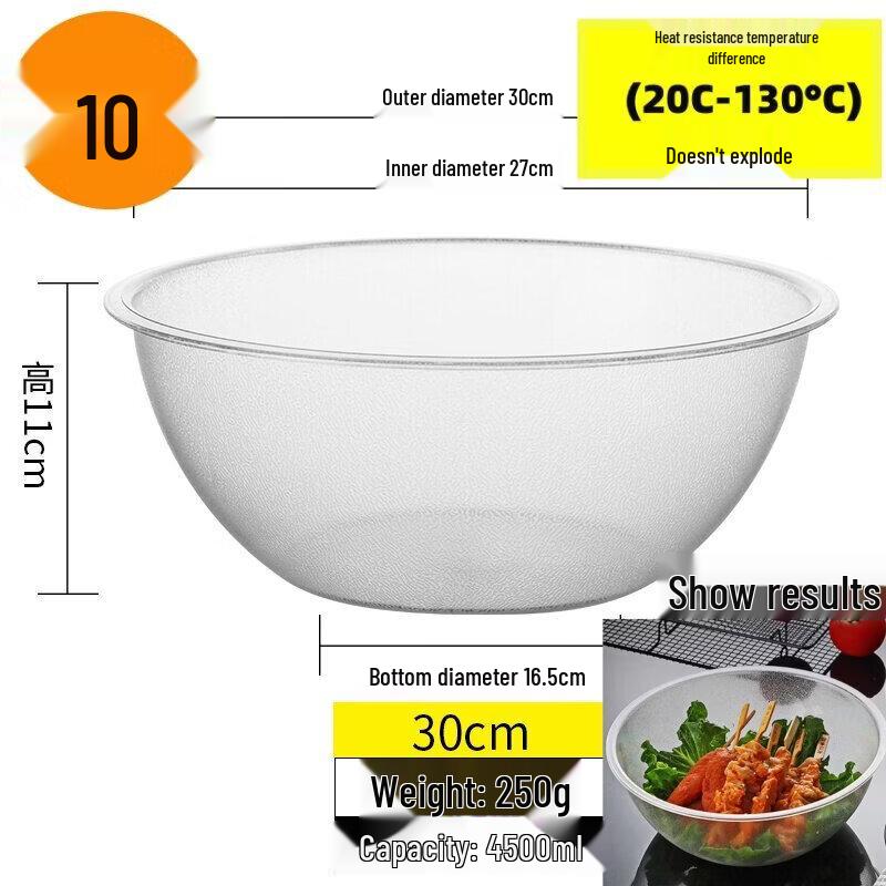 Qiwei Transparent Acrylic Multi-Purpose Serving Bowl