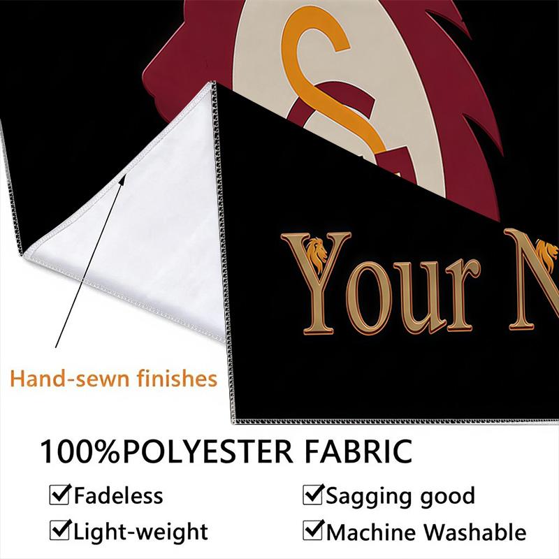 Galatasaray S.K Custom Name Wall Tapestry Aesthetic Wall Hanging Printed Fabric Blanket Decorative Tapestries for Bedroom Living Room Home Decor