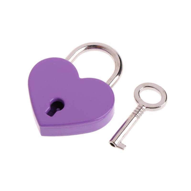 Metal for Wish Lock Mini Heart Archaize Padlocks With for Key Jewelry Box Decorative Padlock for Lovers, Girls, Students
