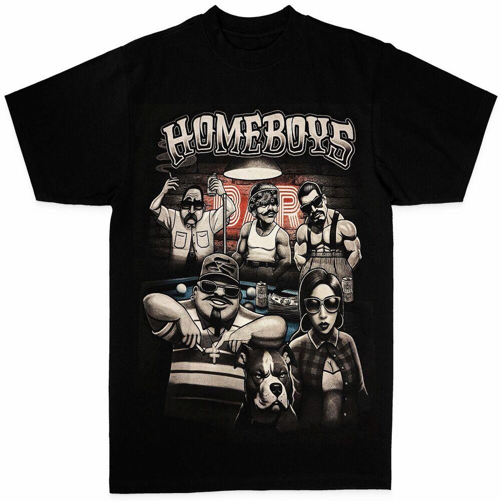 Homeboys Chicano Art Men s   Authentic Chicano Style Graphic Tee Unisex T-Shirt XXL