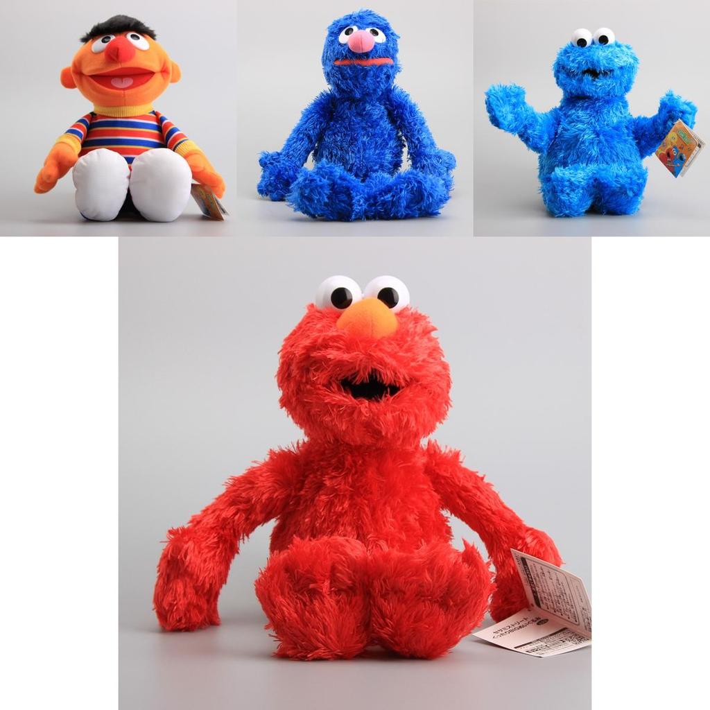 High Quality Sesame Street Plush Elmo Zoe Ernie Oscar Cookie Grover Bird Nwt Toys
