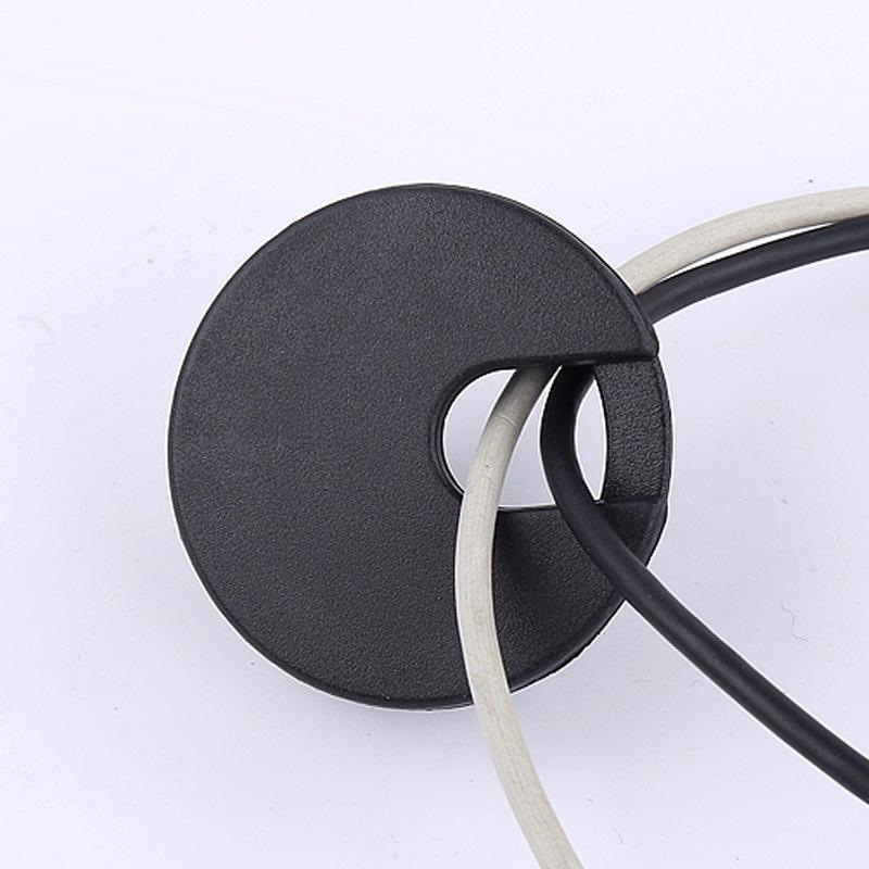 Xiangzhen U-Shaped Desktop Cable Hole Cover, Dustproof, ABS, Black/White
