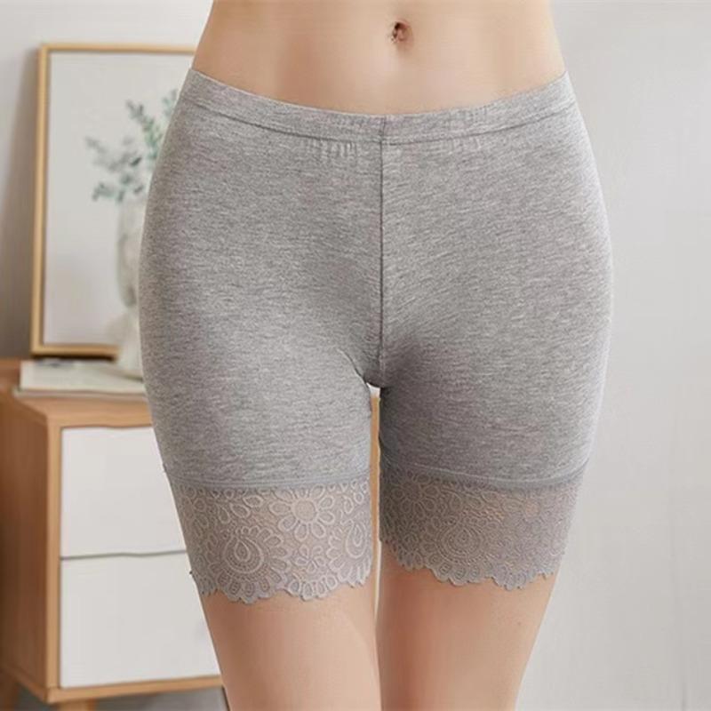 Pantalones de Seguridad para Mujer Talla Grande Plus Shorts de Material Modal Suave y Cómodo con Braguitas de Encaje