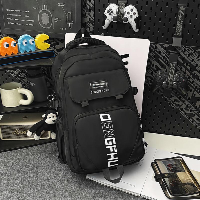 Schoolbag Junior high school college students class schoolbag Korean version leisure large capacity Harajuku school commute storage backpack