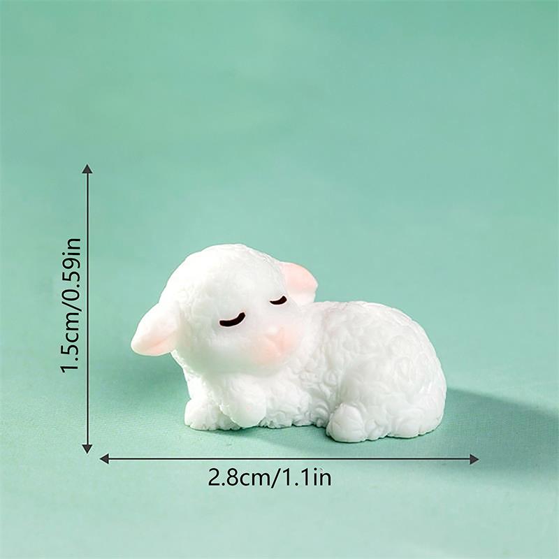 

5 шт./пакет Милая Мини-Кукла-Барашек Смоляные Украшения для Автомобиля Фигурки для Микро-Ландшафта Аксессуар для DIY Украшение для Дома Кукольный Домик Игрушка Подарок для Детей A2