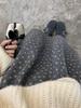 Women's Korean Retro Floral A-line Puffy Skirt - Gray, Autumn/Winter