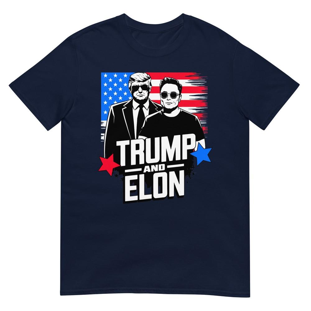 Trump And Elon 2024 Presidential Election American Flag Tshirt S