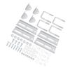 4 Sets 8in Boat Trailer Bunk Brackets Galvanized Rotary Top Bracket Kit for 3x3in Crossmember