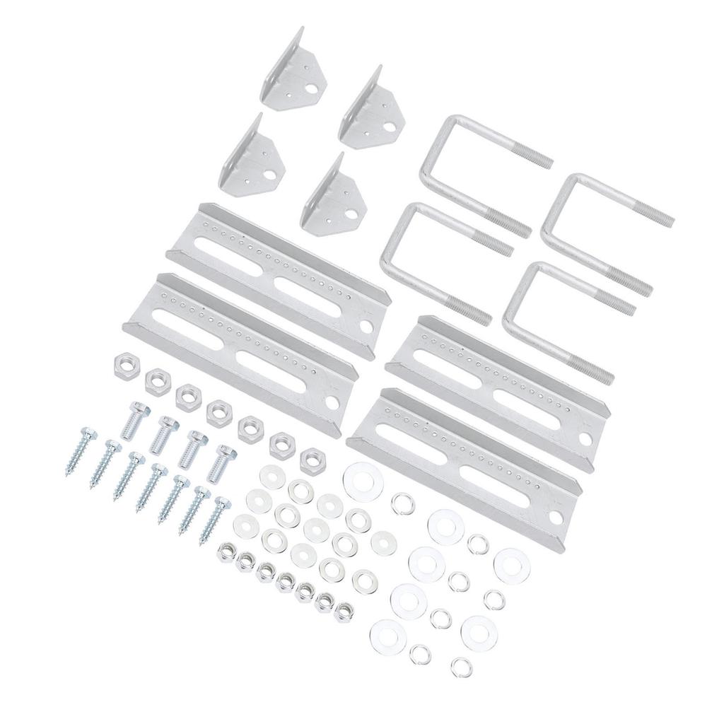4 Sets 8in Boat Trailer Bunk Brackets Galvanized Rotary Top Bracket Kit for 3x3in Crossmember