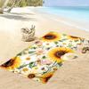 Sunflowers and Bees Floral Pattern Beach towel quick-drying for travel outdoor sports jogging beach and swimming