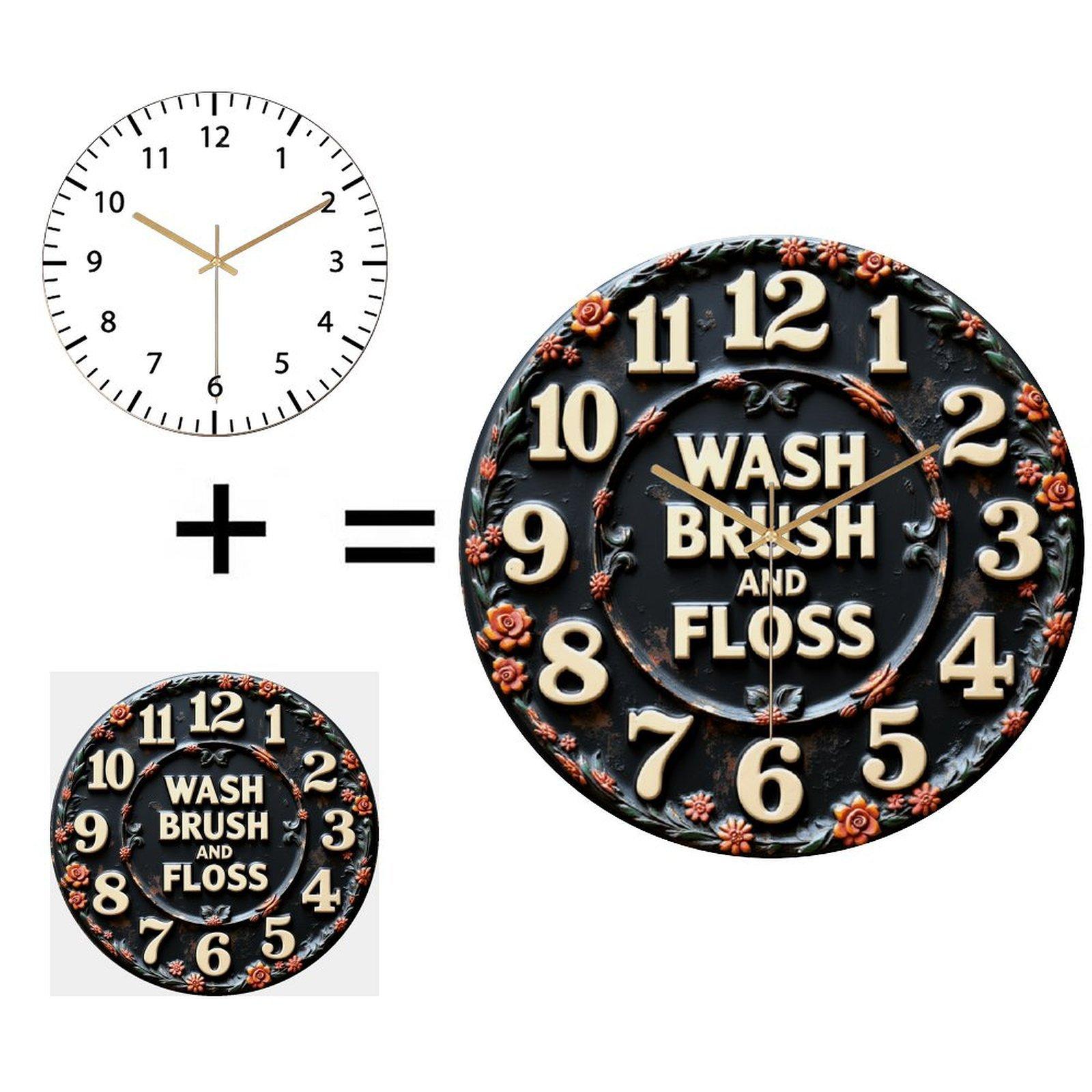 30x30cm Round Glass Wall Clock that is Manufactured with Care and Precision (White,12 in(30.48cm))