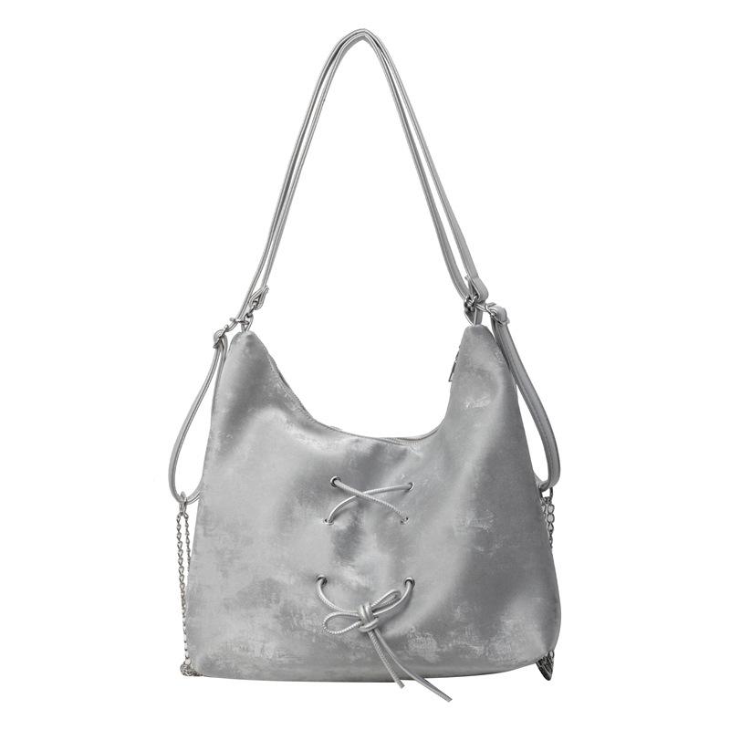 Fashion Large-capacity Bow Small Double Back Women's New Large-capacity Student Shoulder Bag Messenger Bag Tide