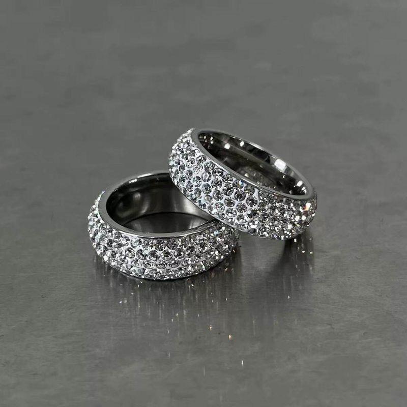 European and American Street Style Full Diamond Ring, Niche Design, Hip-Hop Fashion, Unique Single Finger Ring, Hand Jewelry