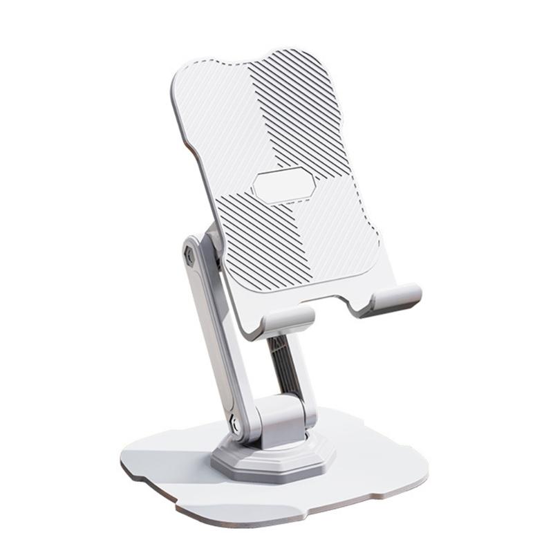 

Cellphone Dock Foldable Tabletop Phone Support Cradle Holder Angle Height Adjustable Phone Tablet Stand Rotating Bracket білий