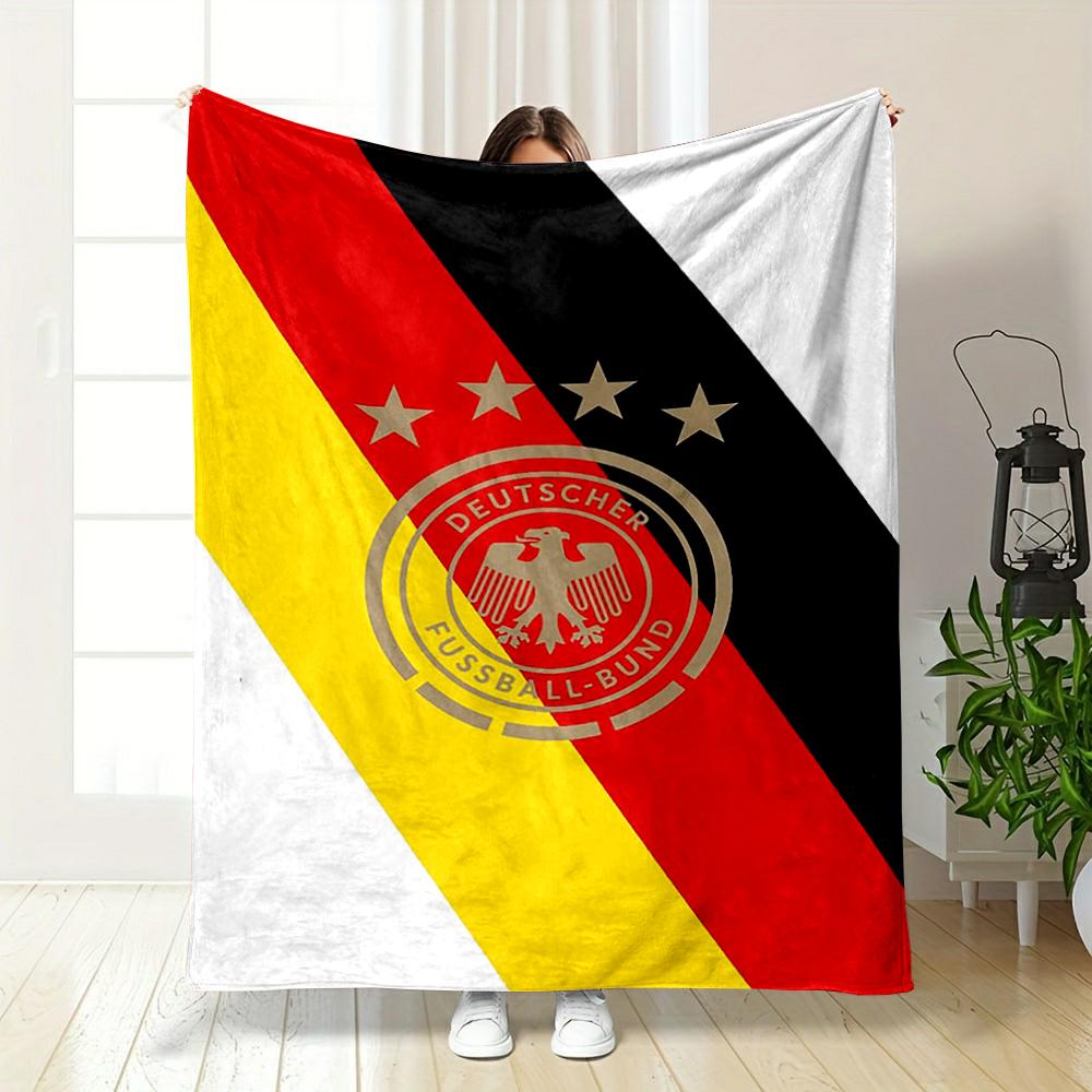 German Flag Style bedroom blanket Design printed Flannel blanket for bedroom, living room, sofa, and nap