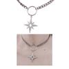 Fashion Cold Hip Hop Thorn Star Chain Necklace Punk Thorn Star Earrings for Men Women Pentagrams Neck Chains Jewelry