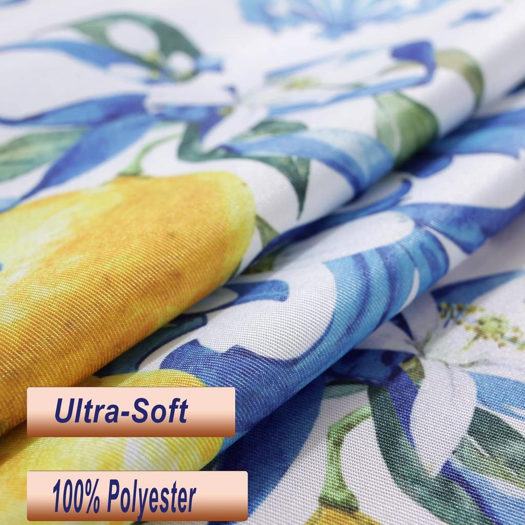 Nyári citromvirág téglalap vízálló terítő party dekoráció mosható parasztház konyha étkező terítő esküvői dekorációk