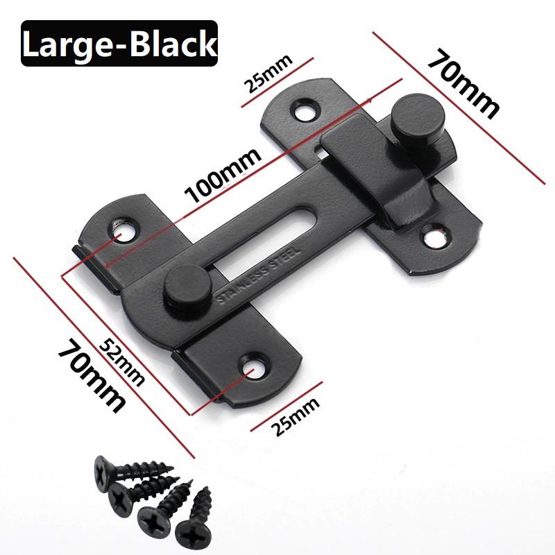 Stainless Steel Flip Lock Safety Door Small Holder Latch Bolt Barn Door Lock 180° Sliding Door Gate-Latch for Cabinet Cupboard