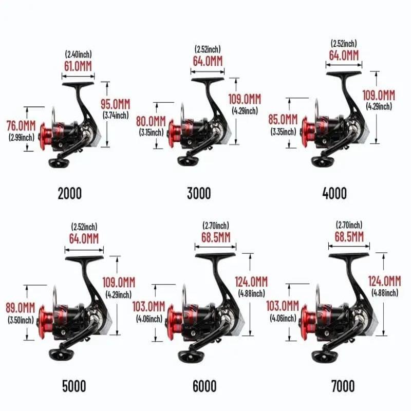 Angel-Spinnrolle, Metallspule, 12 Kugellager, Karpfenangelrolle MQ2000-7000, Metallschnurbecher, Meeresgerät
