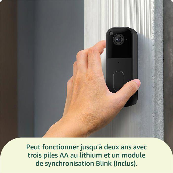 Sonnette vidéo connectée - Blink - Vidéo HD - Vision nocturne - Audio bidirectionnel - Durée de vie des piles 2 ans