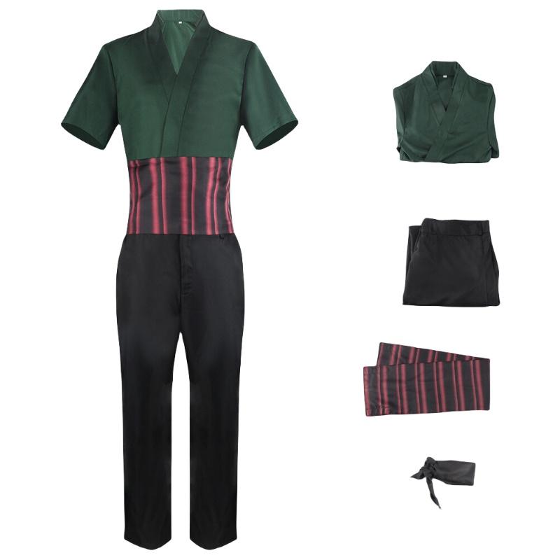 

One Piece Movie Roronoa Zoro Cosplay Costume Suit Halloween Party Prop Fans Gift M