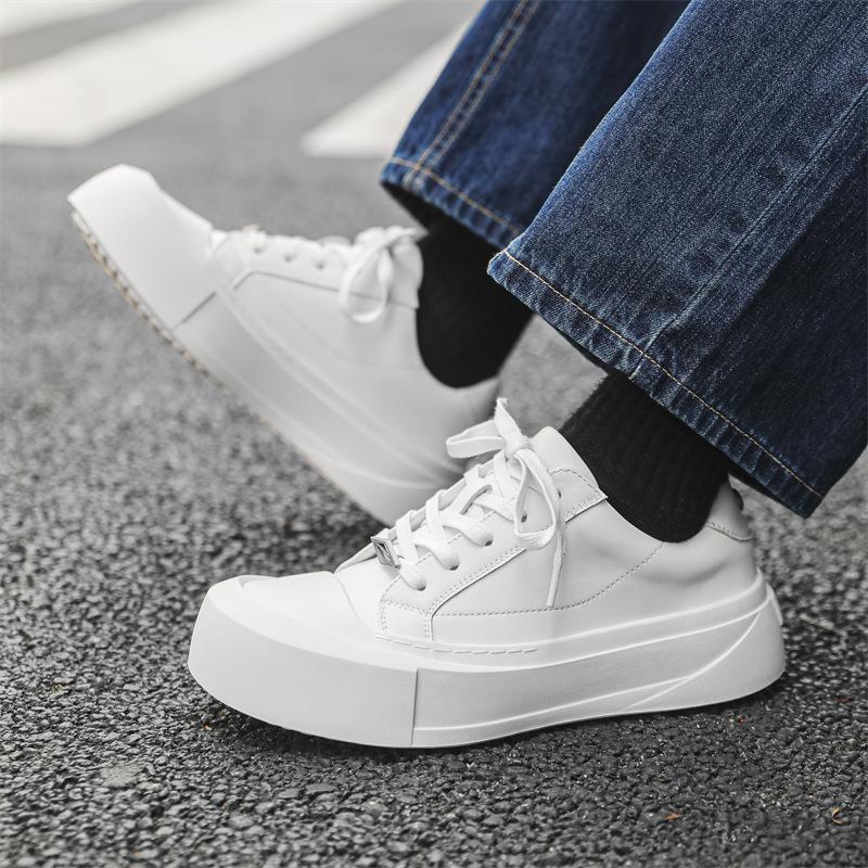 Couple board shoes sports and leisure versatile men's and women's college style small leather shoes commuting to change board shoes 66643-J