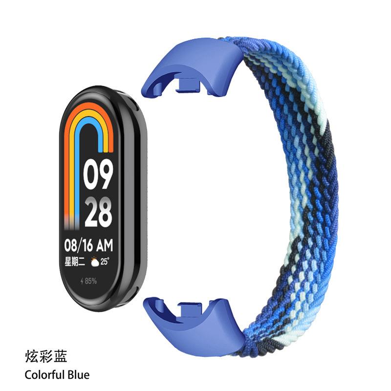 Pletený řemínek pro Xiaomi Mi Band 9 8 Elastický nylonový náramek na hodinky Correa Náhradní poutko pro Xiomi Miband 9 8 Příslušenství