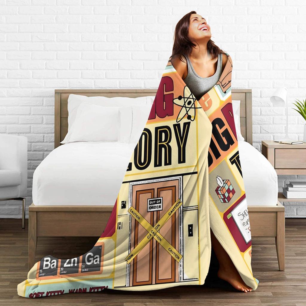 The Big Bangs Theory TV Flannel Blankets Soft Warm Bedding Throws for Bedroom Camping Fluffy Bedspread Sofa Bed Cover