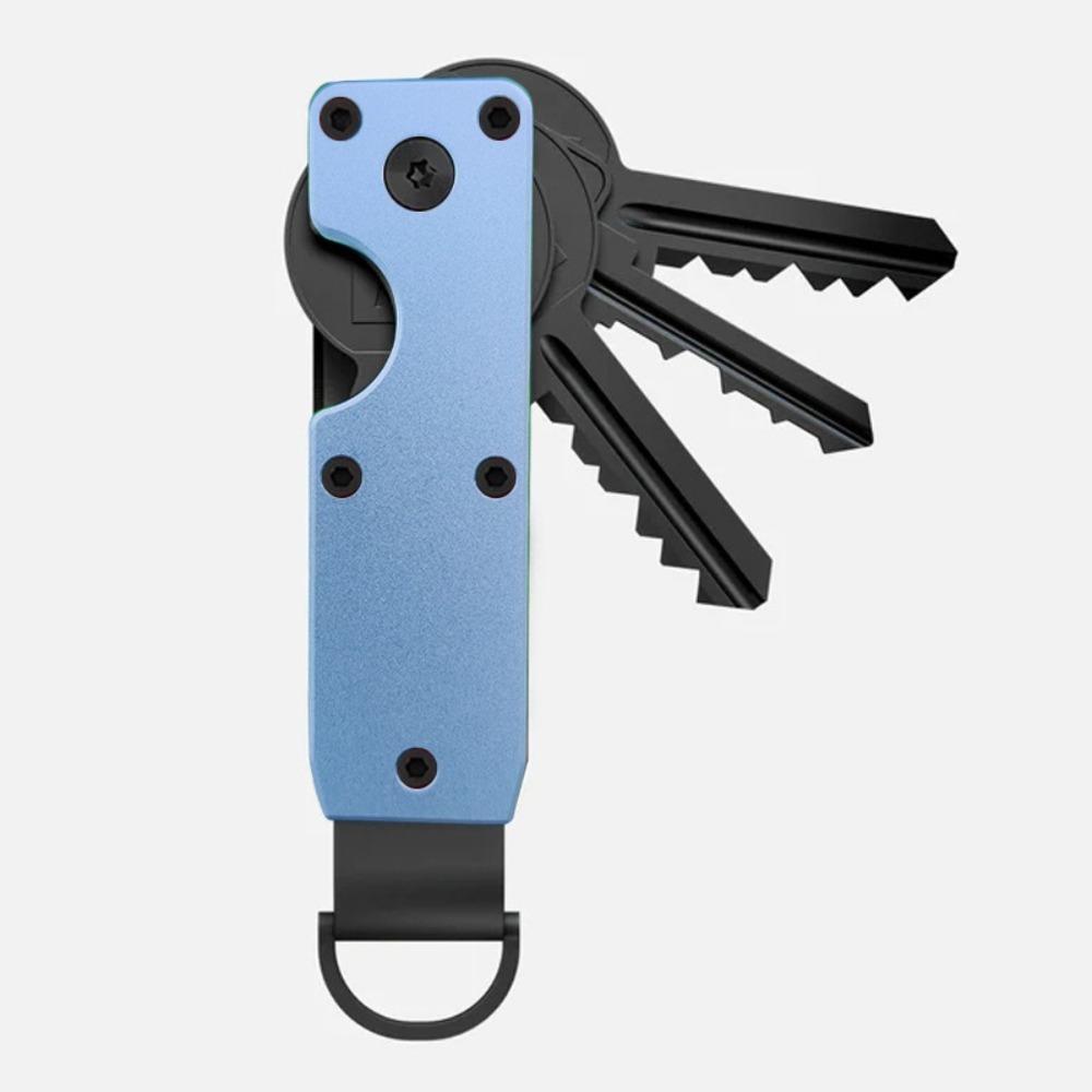 

Smart Metal Key Organizer with Screwdriver Holds 2-6 Keys Keychain Minimalist Keys Bag for Keys Less Than 6.2cm світло-синій колір