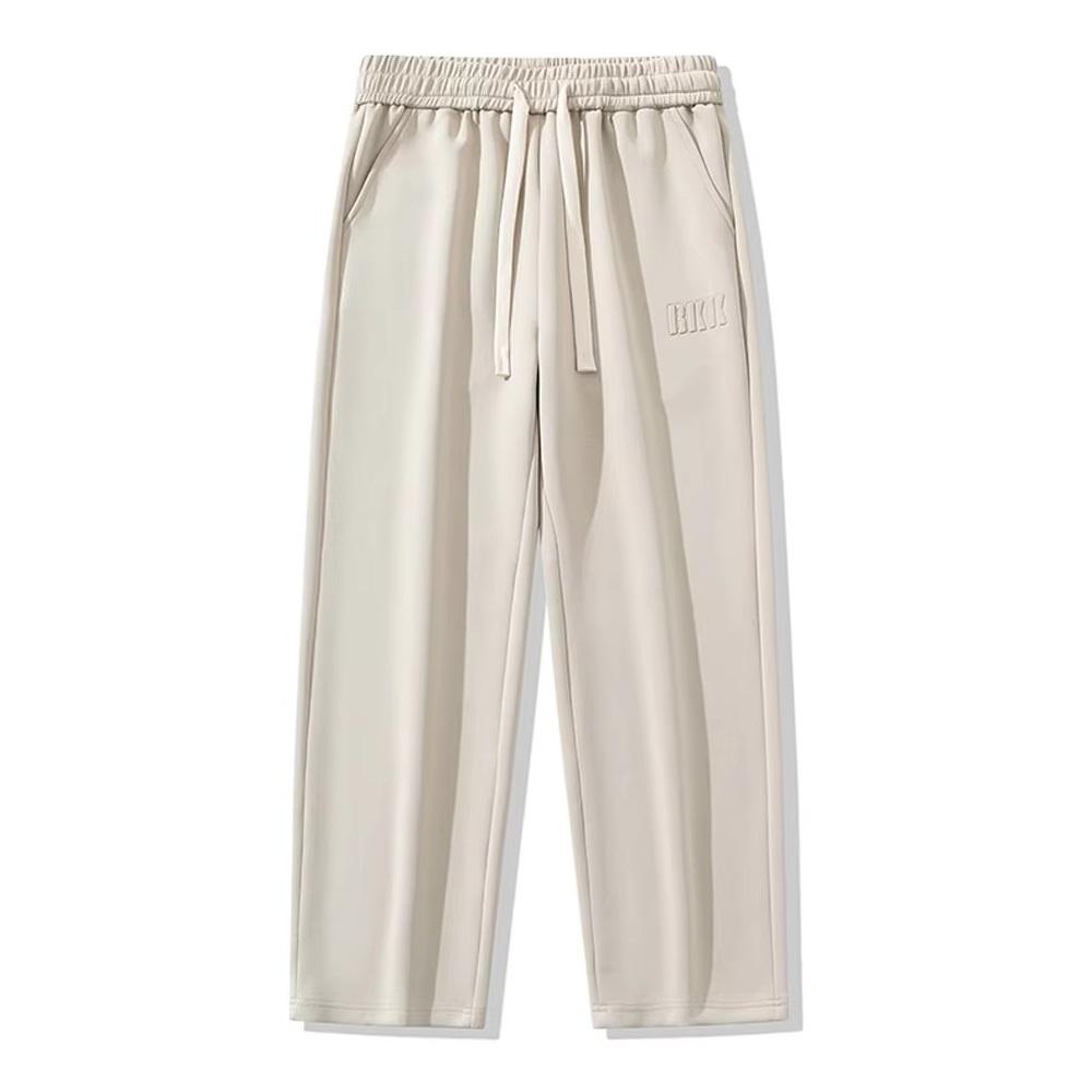 Plus Velvet Thickened Sweatpants Men's Drape Heavy Large Size Loose Straight Mopping Trousers Wide-leg Casual Pants for Men and Women