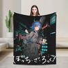 IKUYO KITA Bocchi The Rock Blanket Fleece Summer Multi-function Super Warm Throw Blankets for Home Couch Bedspread