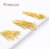 50Pcs/Lot 18K Gold Plated Pins For Jewelry,Brass Eye Pins For Earring Making DIY Beading Accessories