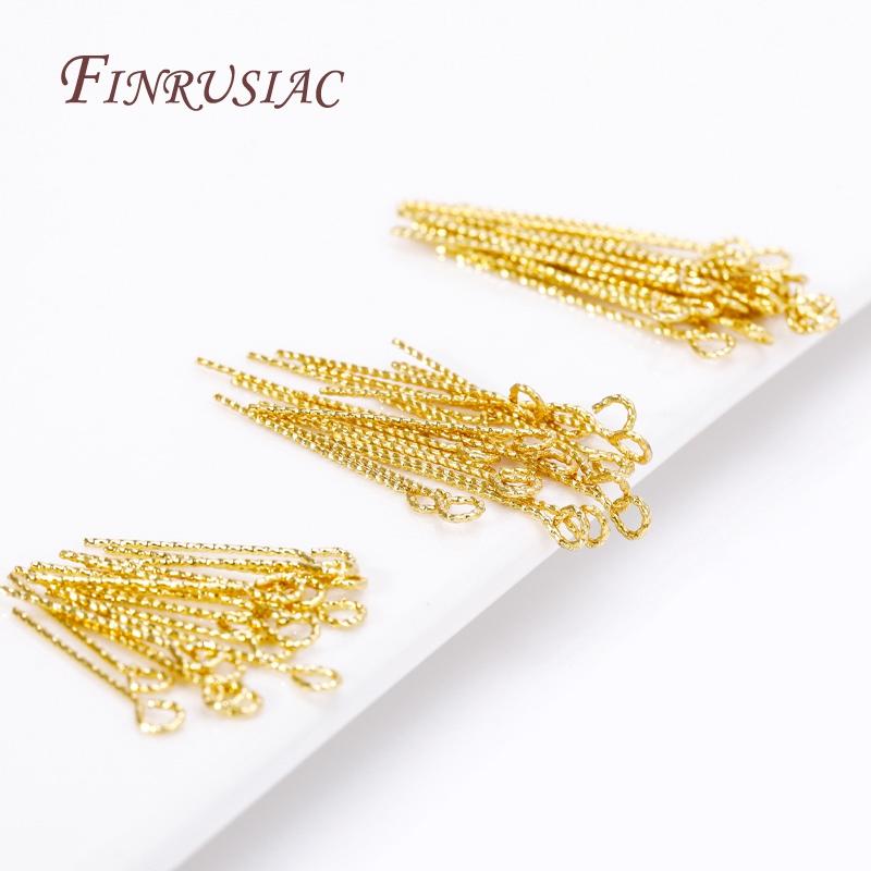 50Pcs/Lot 18K Gold Plated Pins For Jewelry,Brass Eye Pins For Earring Making DIY Beading Accessories