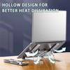 Aluminium alloy Laptop Stand, Full Flat Silicone Anti-Slip Office Laptop Stand for Desk Adjustable Portable Laptop Holder