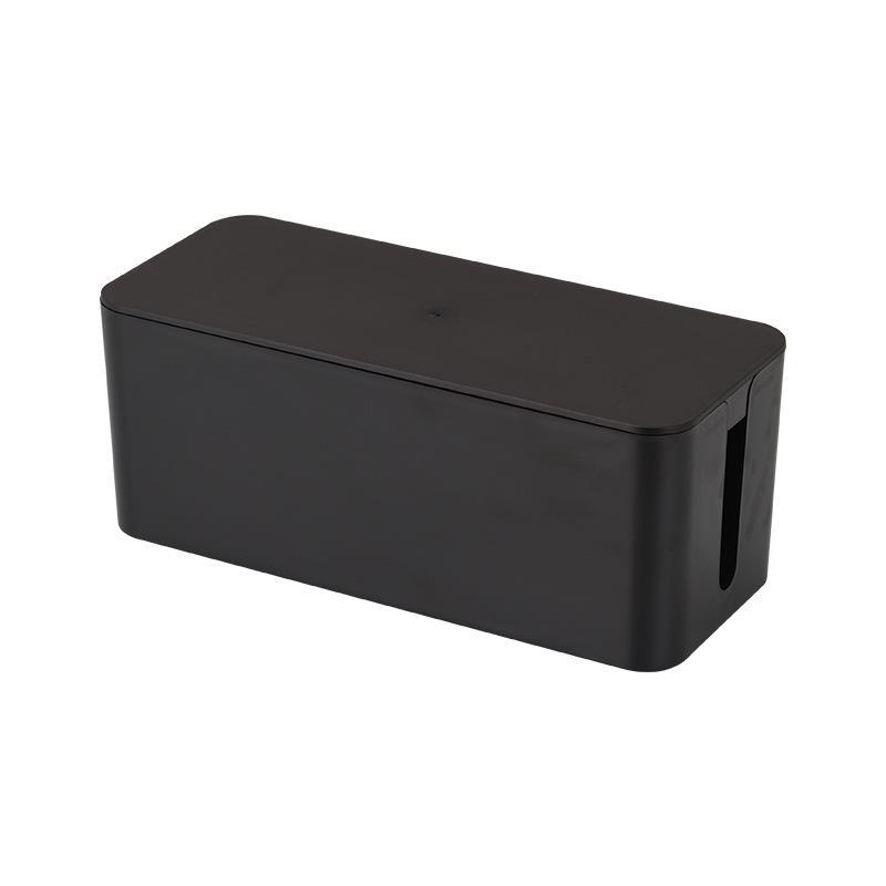 Wire Storage Box with Wooden Lid - Socket & Cable Organizer