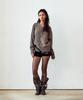 Thevinylhouse Round Neck Cardigan Brown