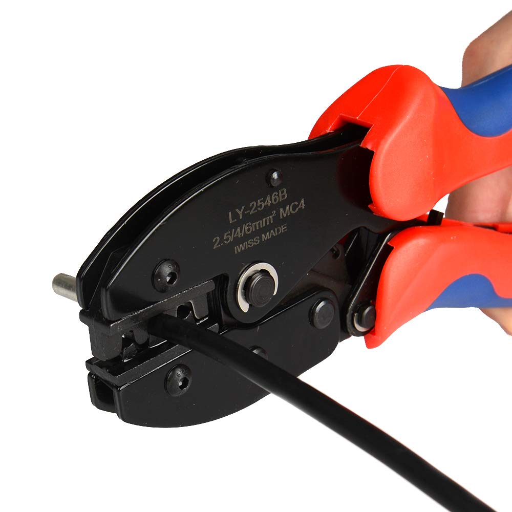 IWISS Crimping Pliers for MC4 for Solar Panels LY-2546B Connectors, 2.0-6.0mm²,