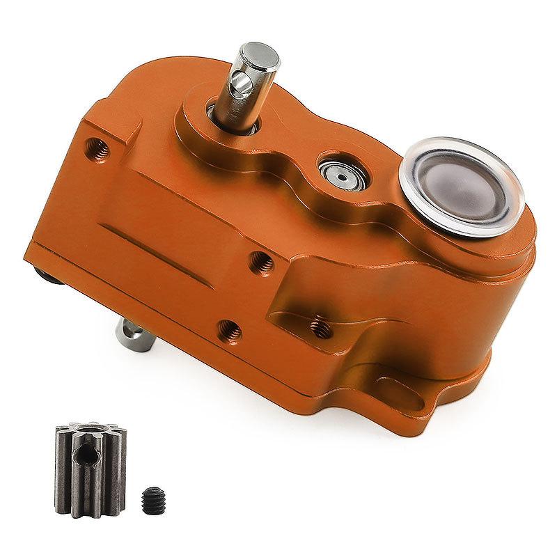 LCG Aluminum Transmission Gearbox for 1/10 RC Crawler SCX10, Lightweight Metal Gearbox 9T Motor, 1:9 Ratio, 540/550 Compatible