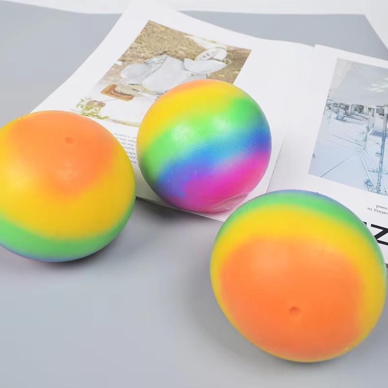6Cm Color Changing Flour Ball Decompression Toy Tpr Rainbow Ball For Children Venting Non-Crushable Stress Relief Toy