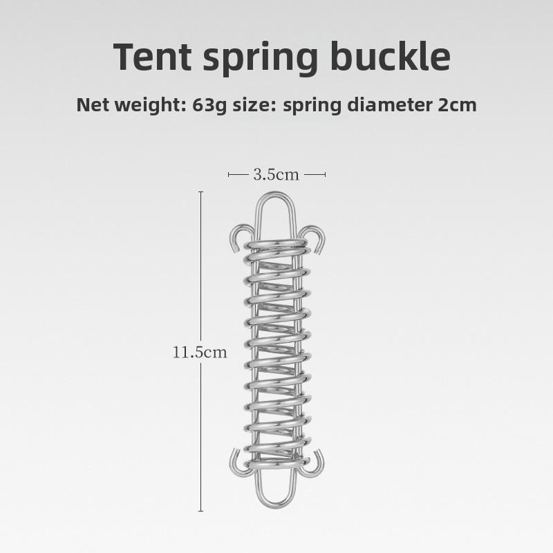 Strong Wind Lightweight Spring Buckle for Tent and Awning Outdoor Camping High Strength Rope Fixed Hook серебряный
