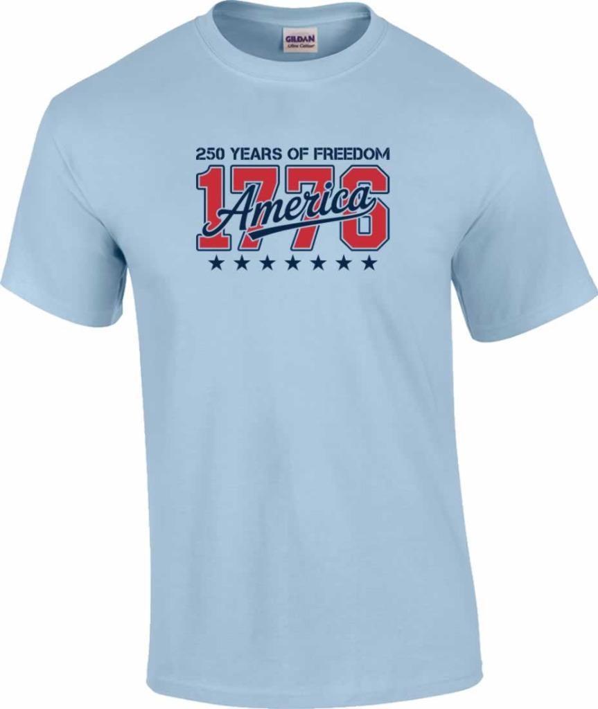 Patriotic 250 Years of Freedom America 1776 250 Anniversary T-Shirt M