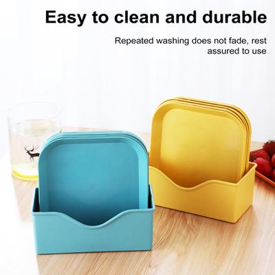 8 bucăți farfurii ușoare din plastic farfurii de cină, refolosibile, care nu se sparg, farfurii colorate, sigure pentru mașina de spălat vase, pentru bucătărie farfurii de zi cu zi pentru camping